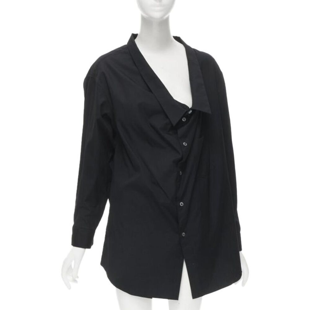 vintage COMME DES GARCONS 1992 asymmetric scoop collar oversized shirt
